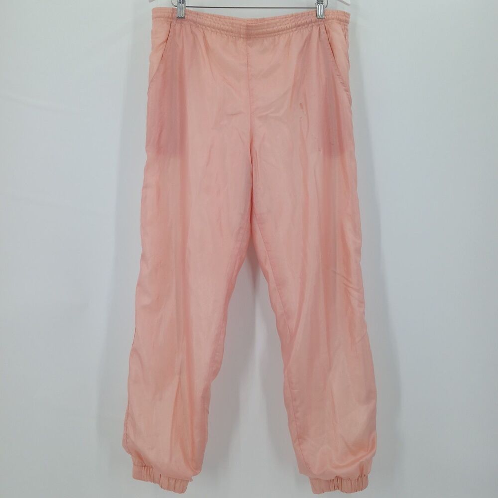 Vintage Ellesse Track Pants Womens L Pink Joggers Athleisure Activewear